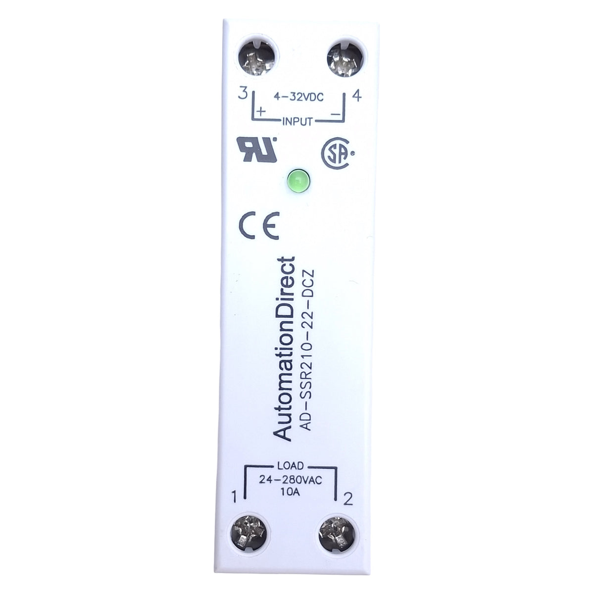 New Automation Direct AD-SSR210-22-DCZ Solid State Relay 4-32VDC In, 24-280VDC Out