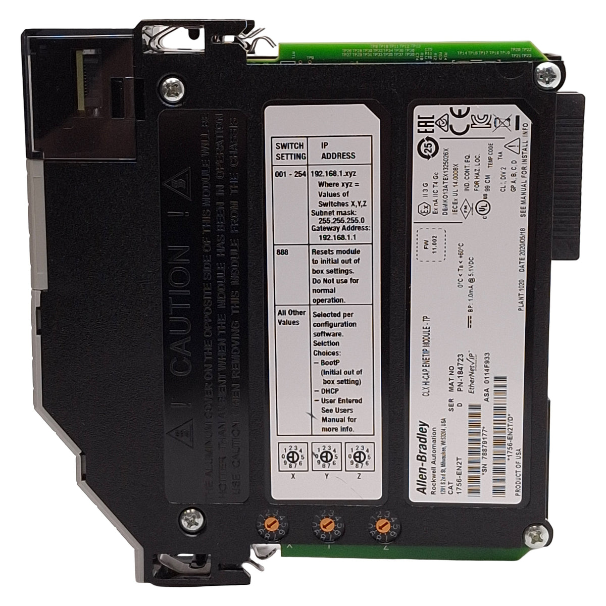 New Allen Bradley 1756-EN2T Ser D ControlLogix EtherNet/IP Communication Module