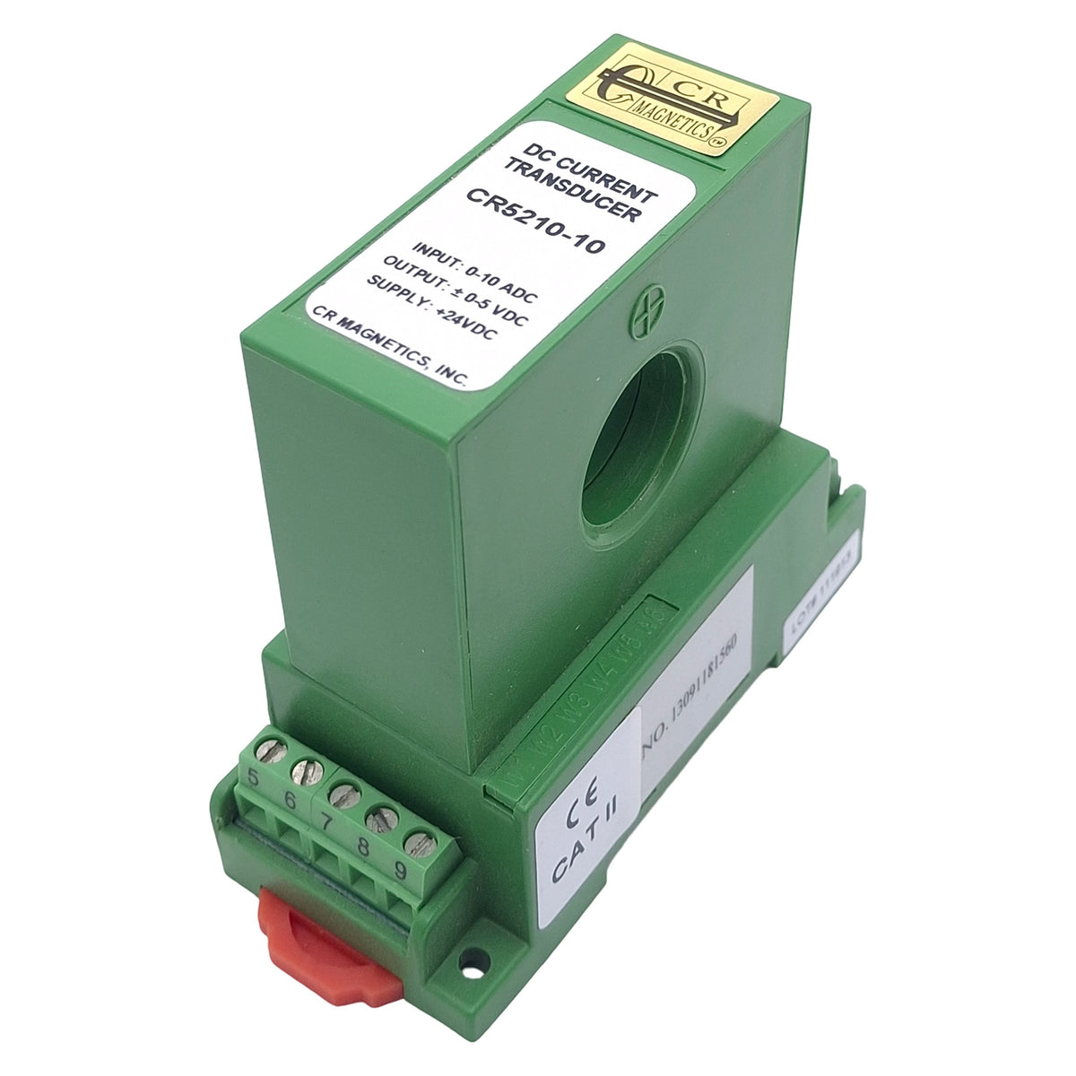 Used CR Magnetics CR5210-10 DC Hall Effect Current Transducer, 0-10ADC In, ±5VDC Out
