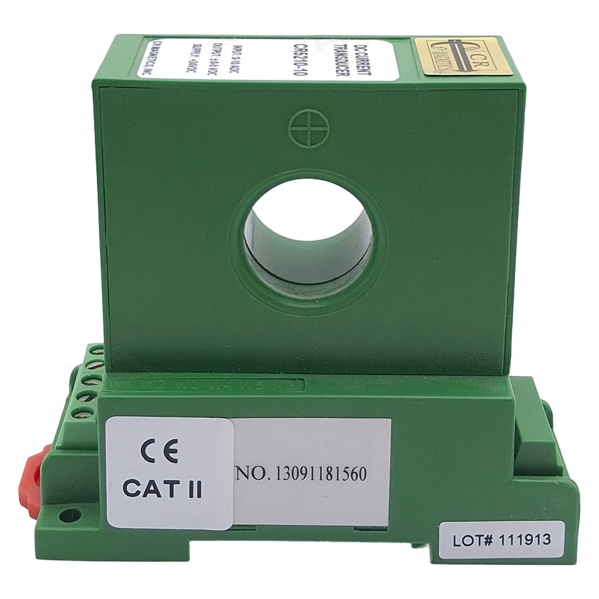 Used CR Magnetics CR5210-10 DC Hall Effect Current Transducer, 0-10ADC In, ±5VDC Out