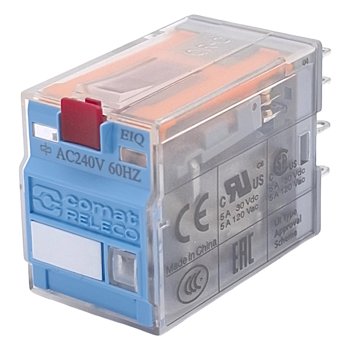 New – Open box Comat Releco C9-A41/240VAC Control Relay, 4-Pole, 5A 250VAC/30DC, 240VAC Coil