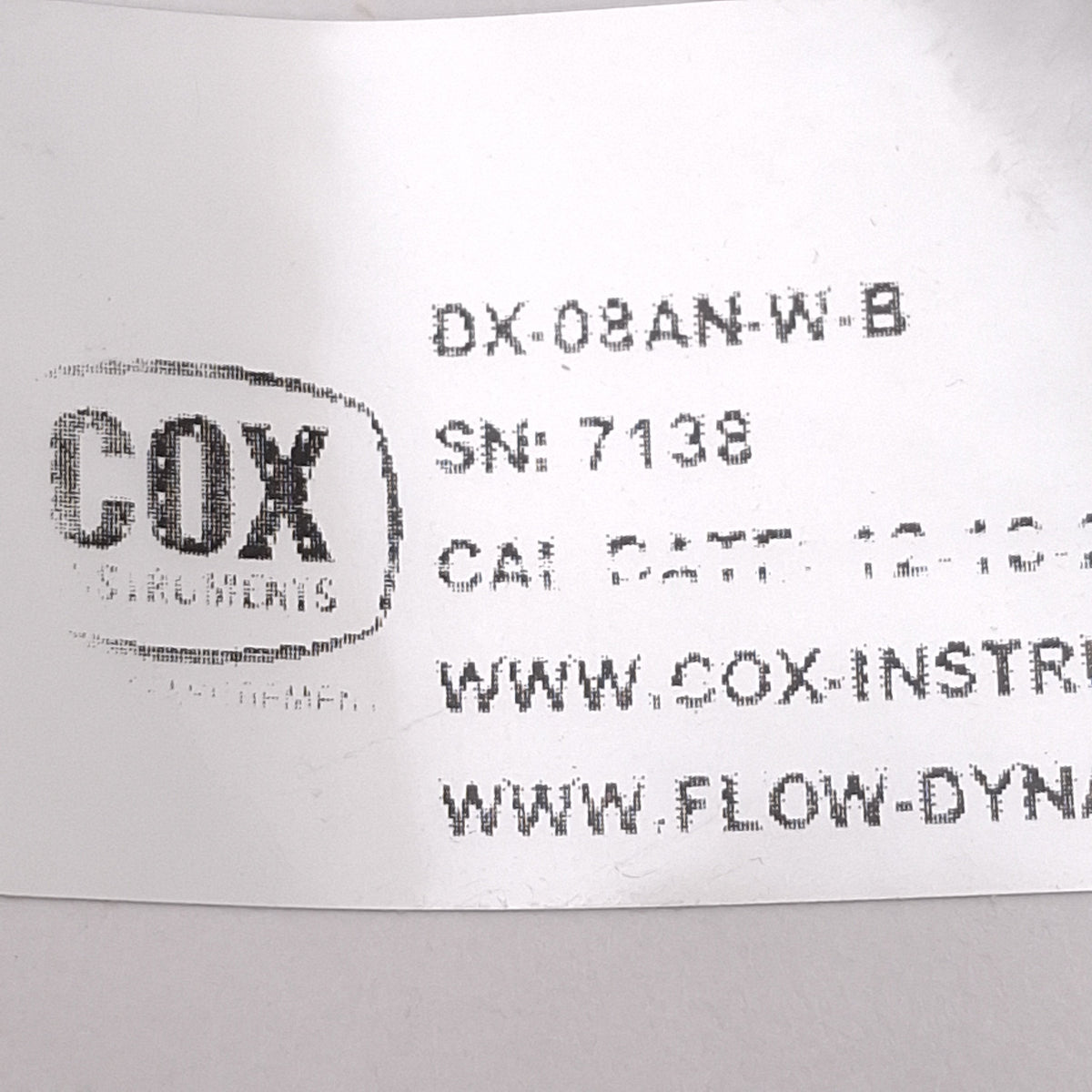 New Badger Cox DX-08AN-W-B Exact Dual Rotor Flow Meter w/ Flow Summing Amplifier