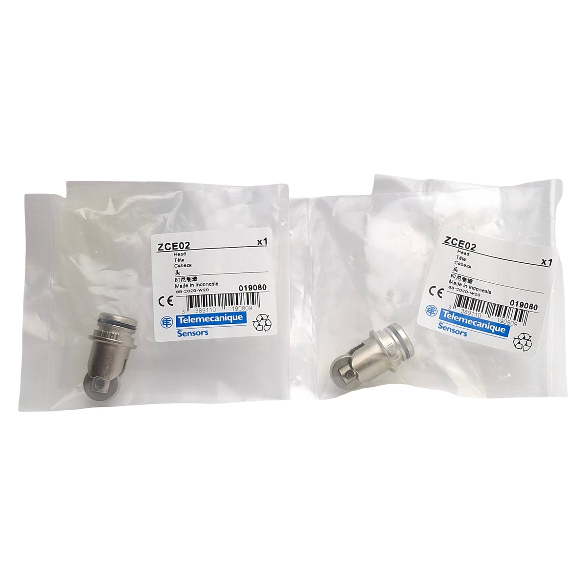 New Lot of 2 Telemecanique ZCE02 Roller Limit Switch Head, XCKD, XCKP, XCKT, XCMD