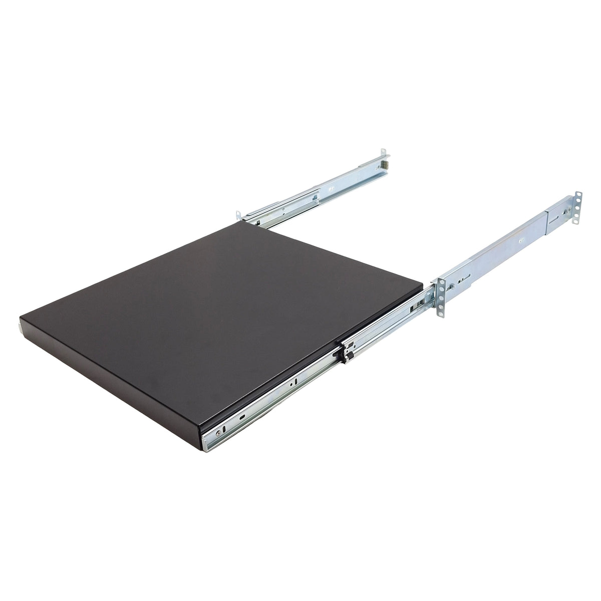 Used Hammond RSUS1918BK1 Sliding Adjustable Depth Steel Rack Shelf, 18in, 130lbs