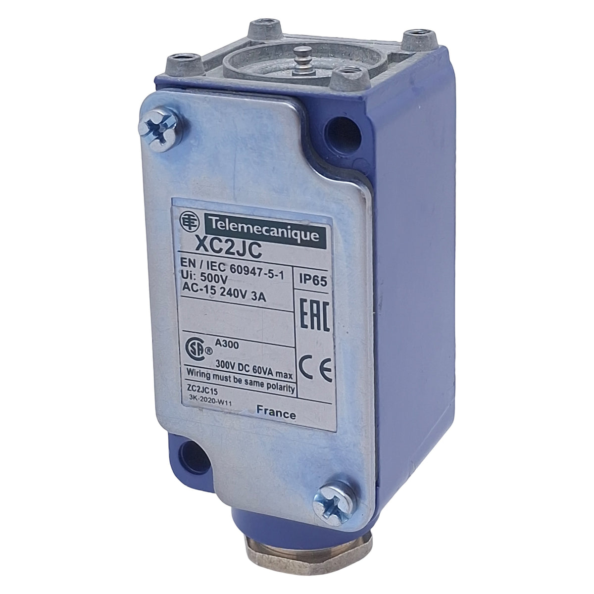 Used Telemecanique ZC2JC1 XC2JC Limit Switch Body, 1C/O SPDT, 3A 240VAC, 20-14AWG