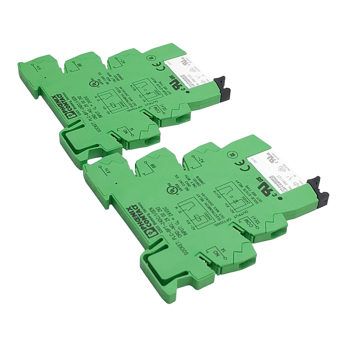 New – Open box Lot of 2 Phoenix Contact 2961121 Relay W/ 2900262 Socket, 6A 250VAC, 24VDC Coil