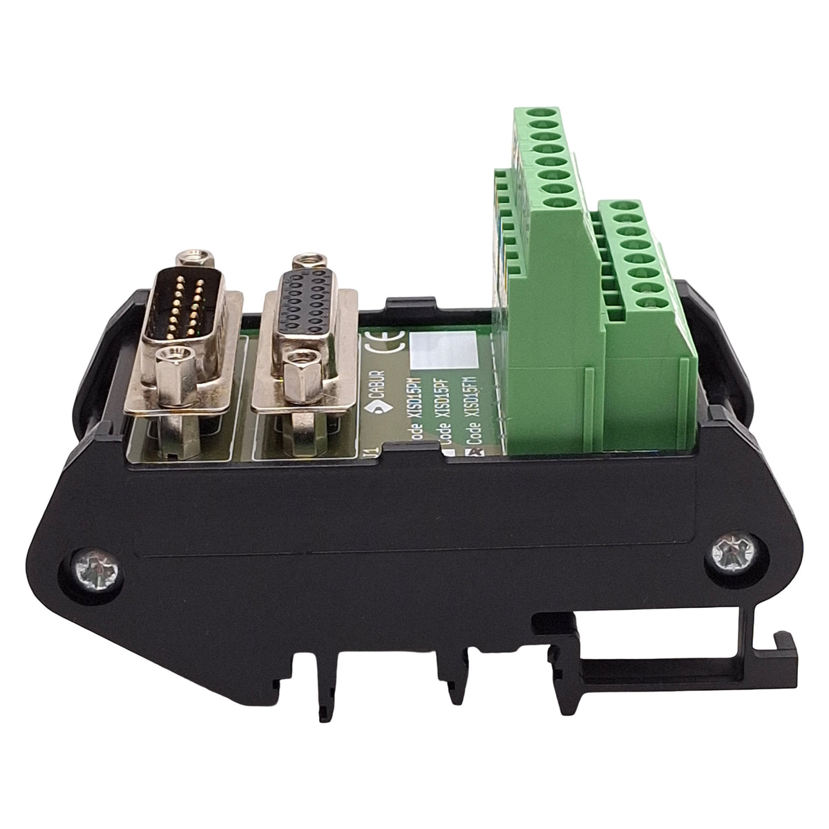 New – Open box Cabur XISD15FM Interface Module, 15-Position Terminal, DB15 Male & Female