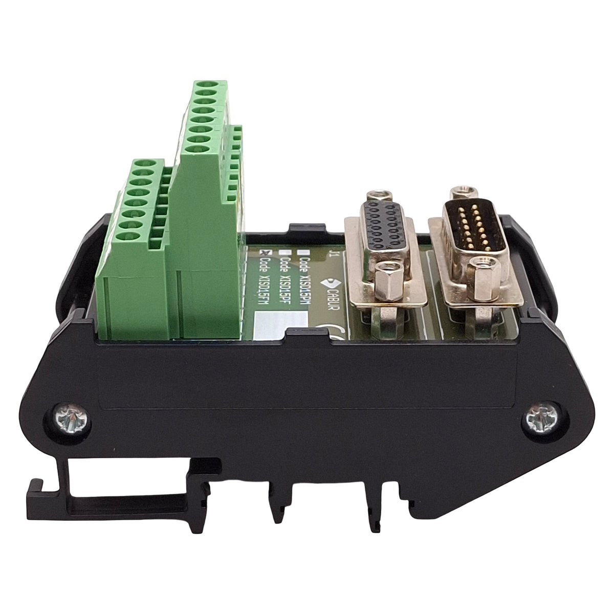New – Open box Cabur XISD15FM Interface Module, 15-Position Terminal, DB15 Male & Female