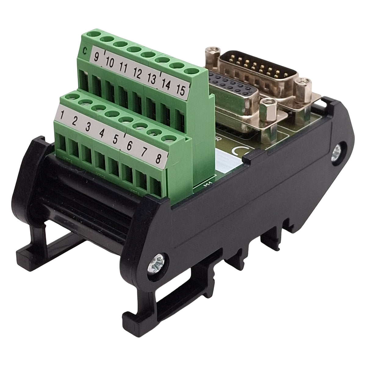 New – Open box Cabur XISD15FM Interface Module, 15-Position Terminal, DB15 Male & Female