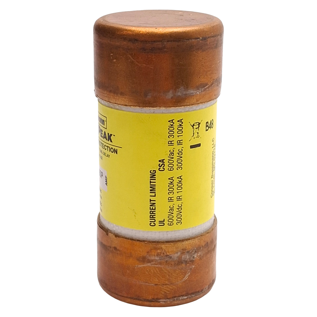 Used Lot of 5 Bussmann LPJ-40SP Low-Peak Time Delay Fuse, Class J, 40A 600VAC/300VDC