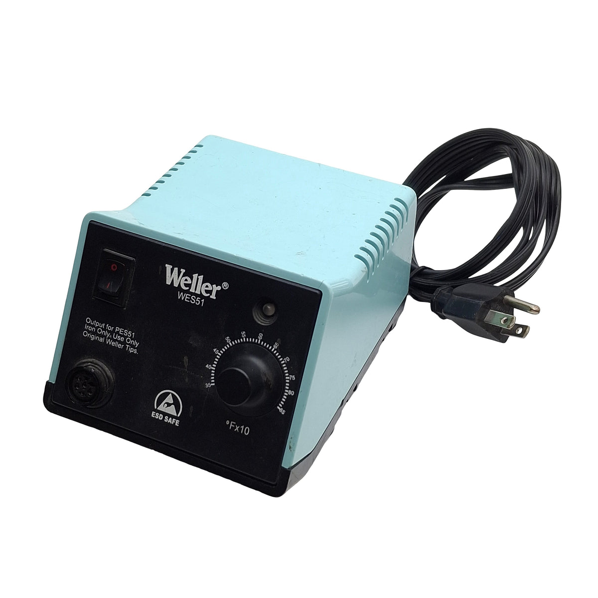 Used Weller WES51 Soldering Station Power Unit, 60W, 350-850°F (177-454°C), 120VAC