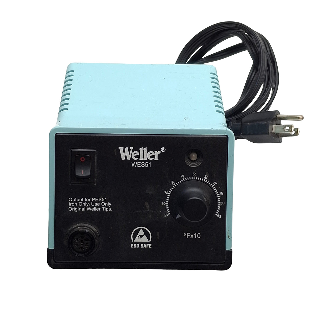 Used Weller WES51 Soldering Station Power Unit, 60W, 350-850°F (177-454°C), 120VAC