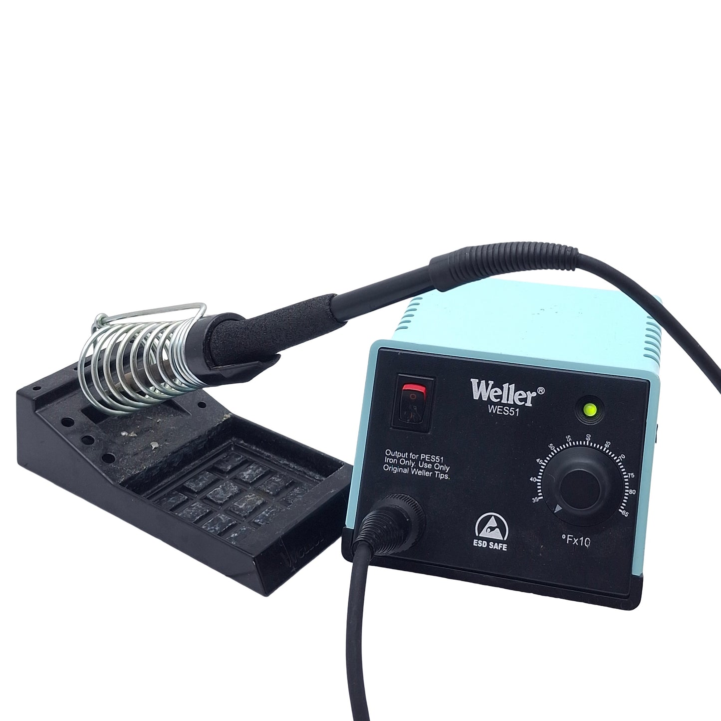 Used Weller WES51 & PES51 Analog Soldering Station, 350°F to 850°F Range, 60W 120V