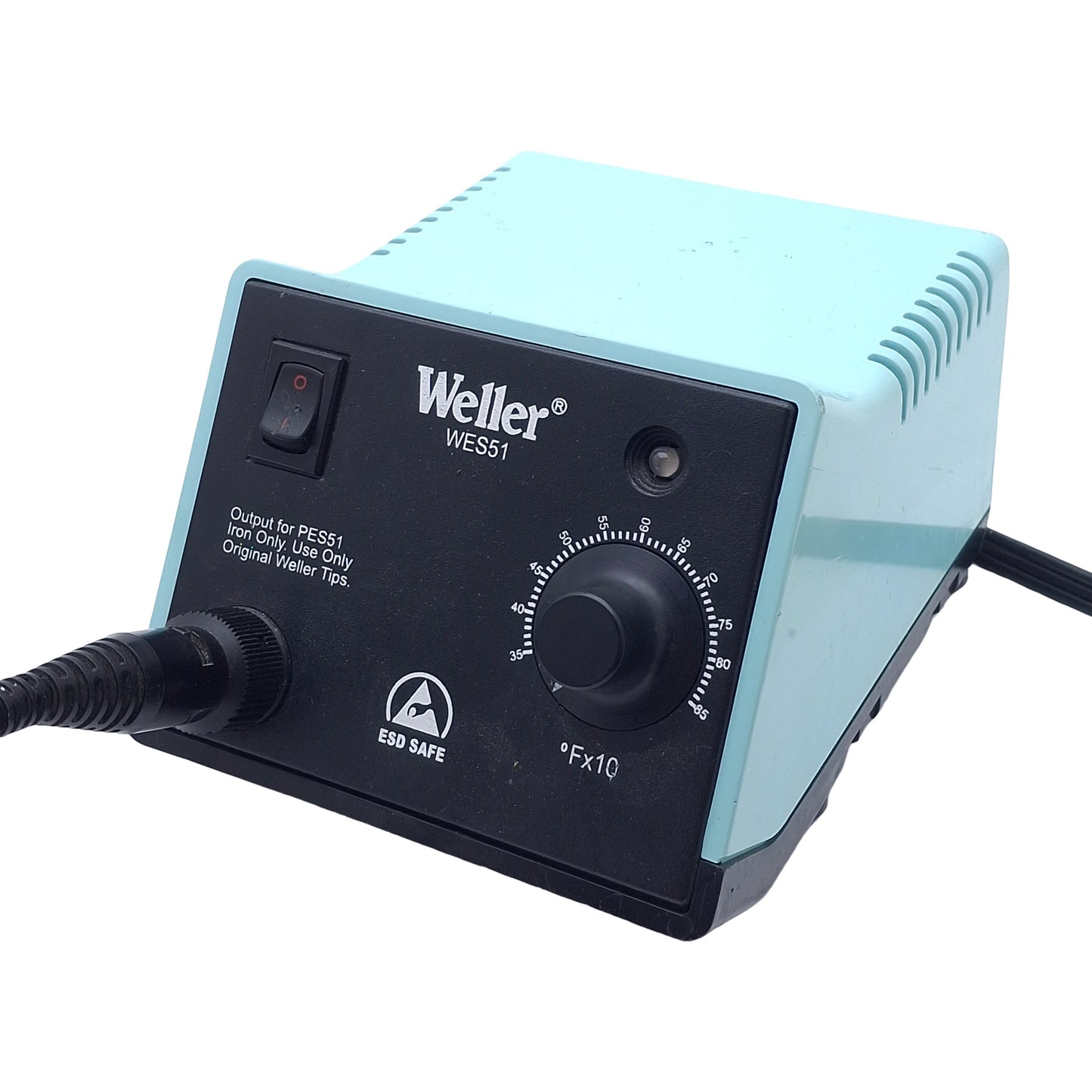 Used Weller WES51 & PES51 Analog Soldering Station, 350°F to 850°F Range, 60W 120V
