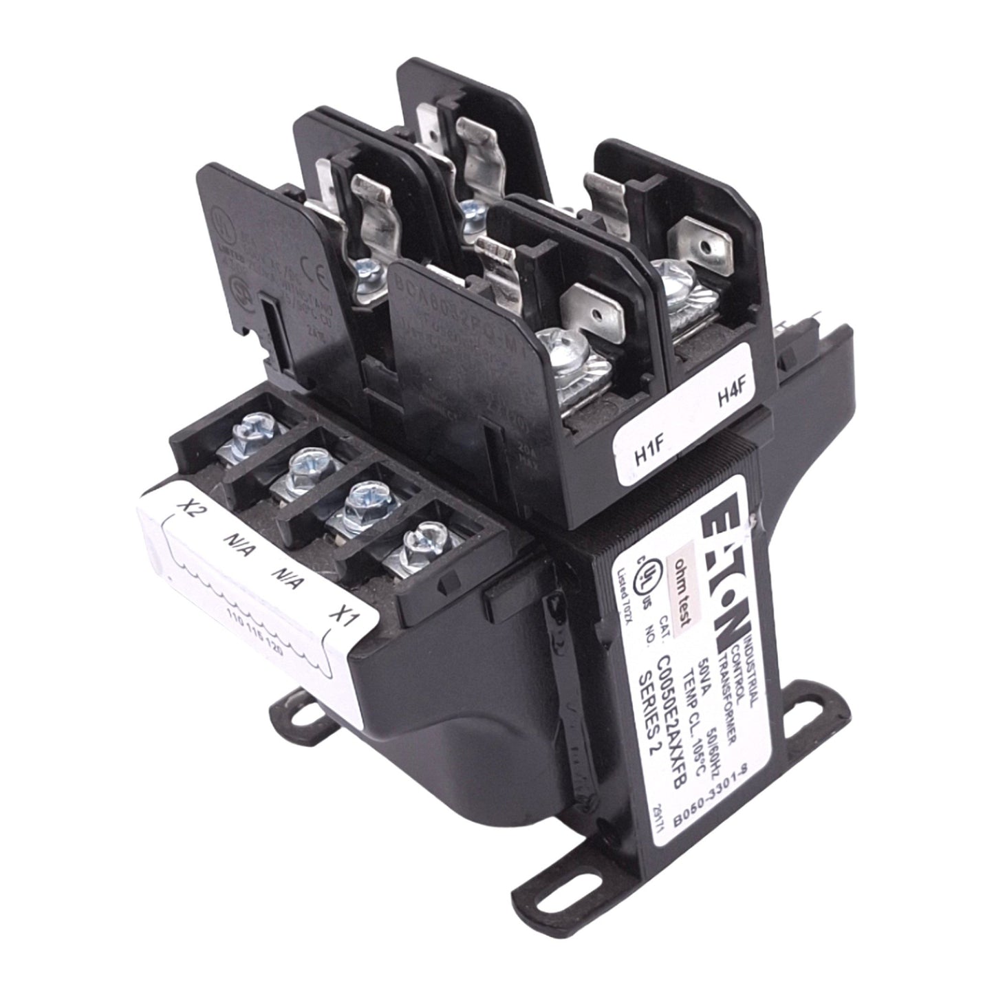 Used Eaton C0050E2AXXFB Control Transformer, 240x480V, 50VA Max, 120VAC Secondary