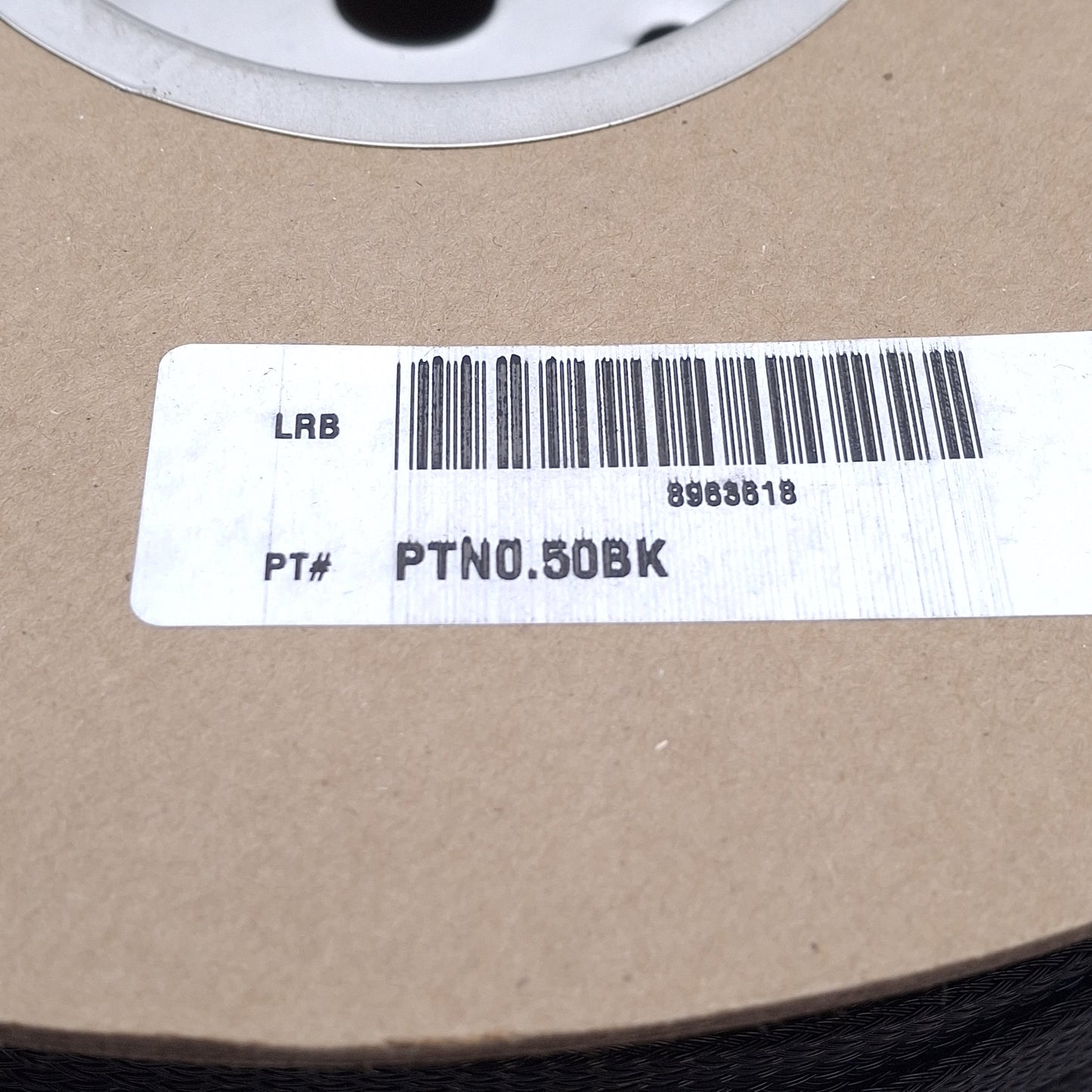 New Techflex PTN0.50BK Black Braided Cable Sleeving, ø1/2in ID, 500ft Length