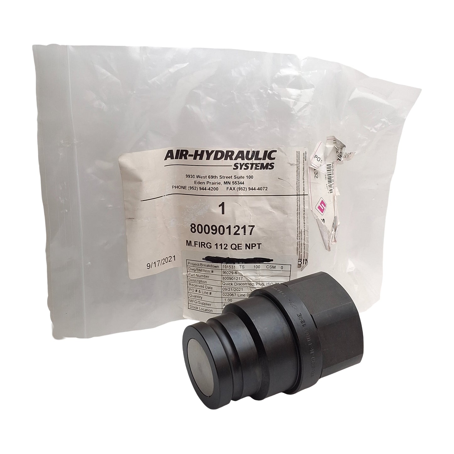 New Stucchi 800901217 FIRG-Q Quick Coupling, 1-1/2in NPT Female - Body, EPDM Seal