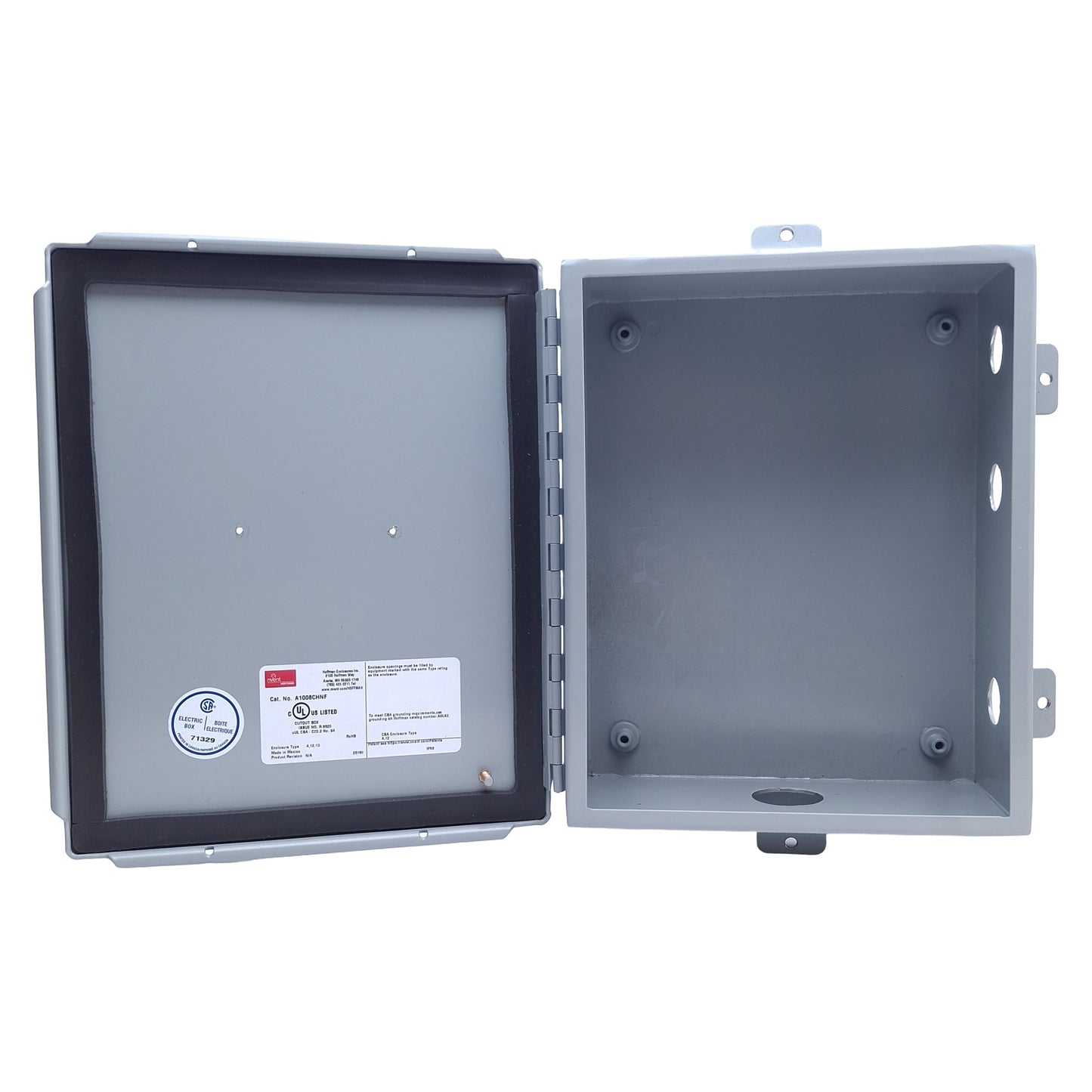 Used Hoffman A1008CHNF nVent Mild Steel Grey Hinge Enclosure, 10in x 8in x 4in