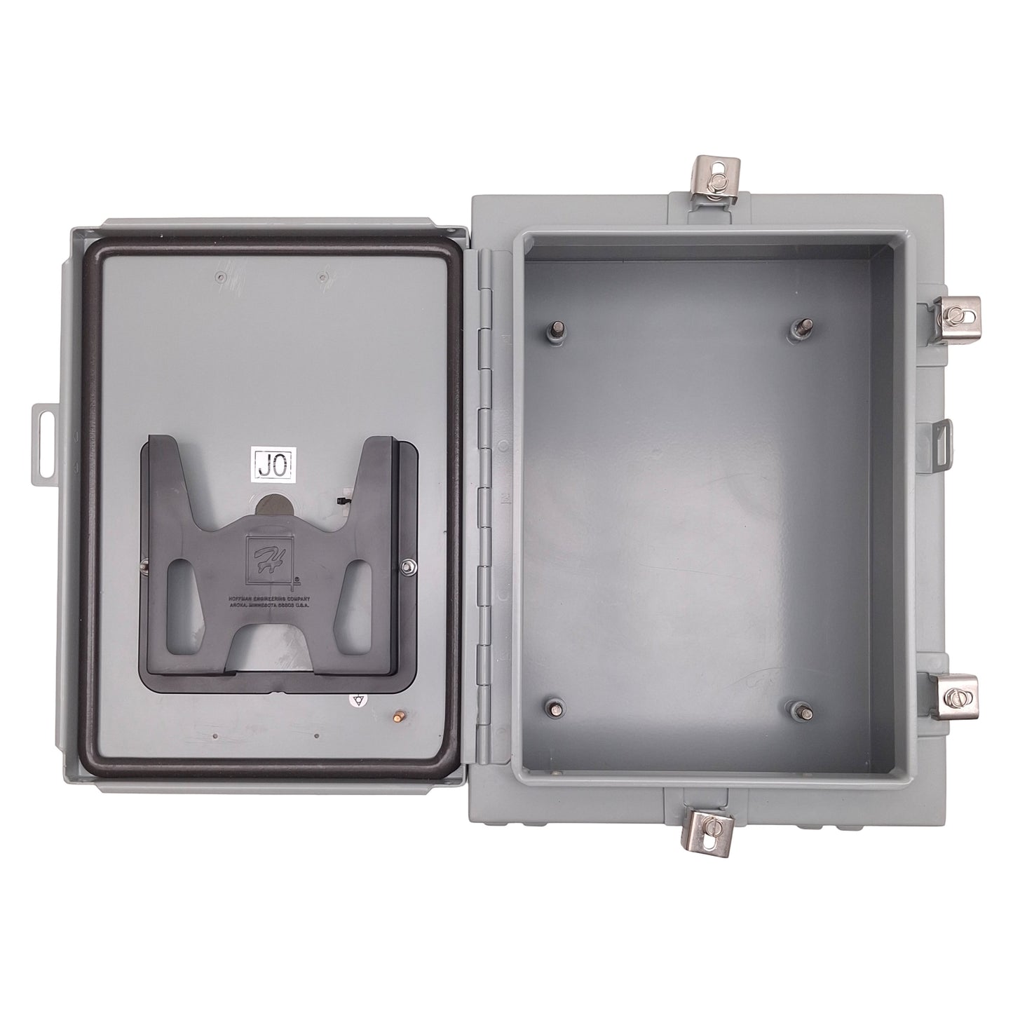 Used Hoffman A16H12ALP Mild Steel Hinge Enclosure w/Data Pocket, 16in x 12in x 6in
