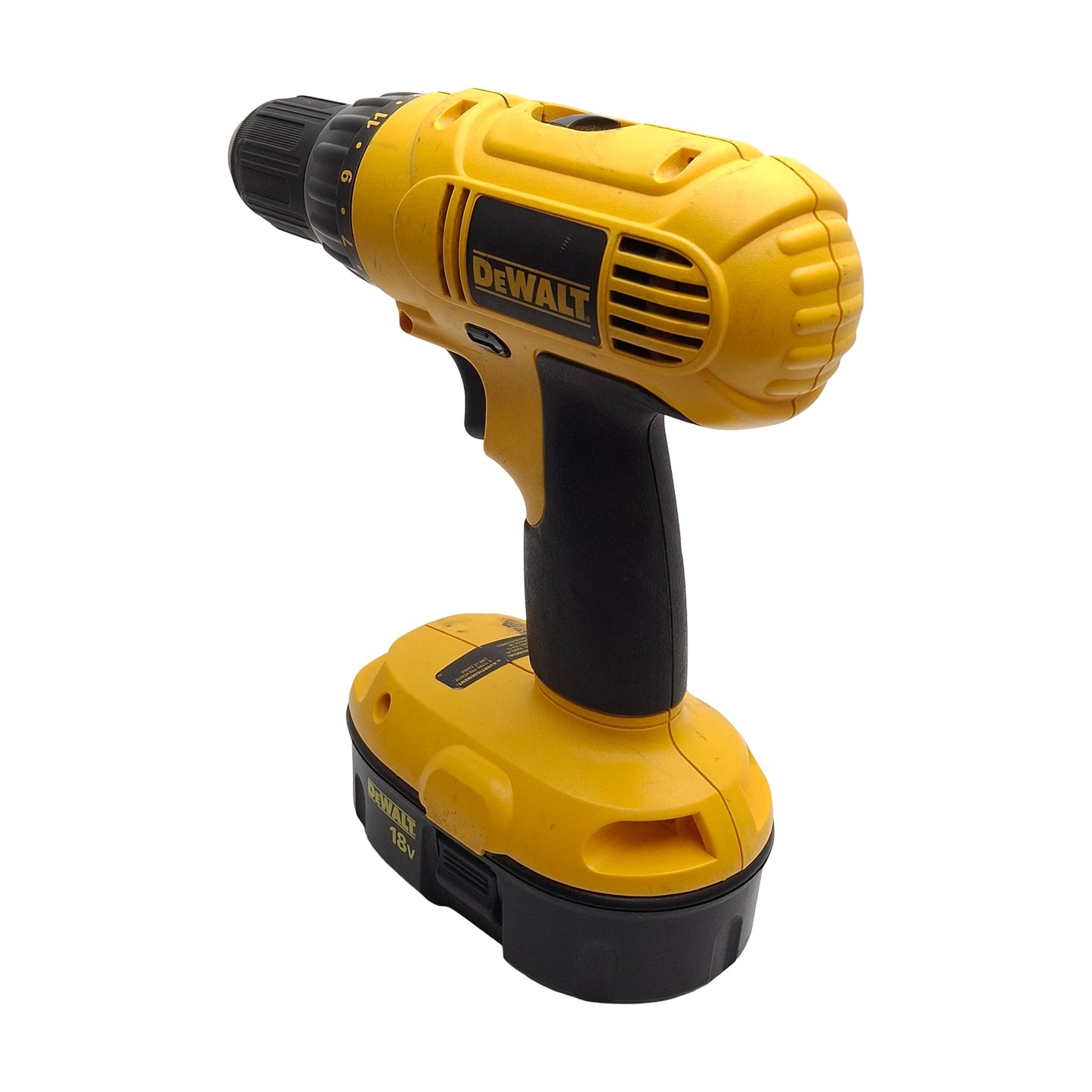 Used Dewalt DC970 Cordless Drill/Driver with Battery & Charger, 18V, 1/2in Chuck