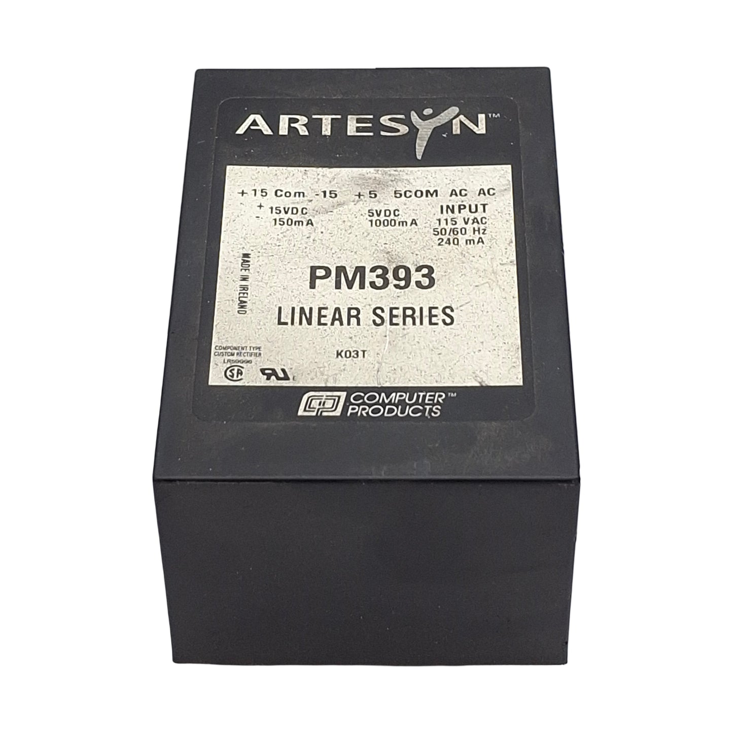 Used Computer Products PM393 Artesyn Power Supply, 115VAC In, +15VDC / -15VDC / +5VDC