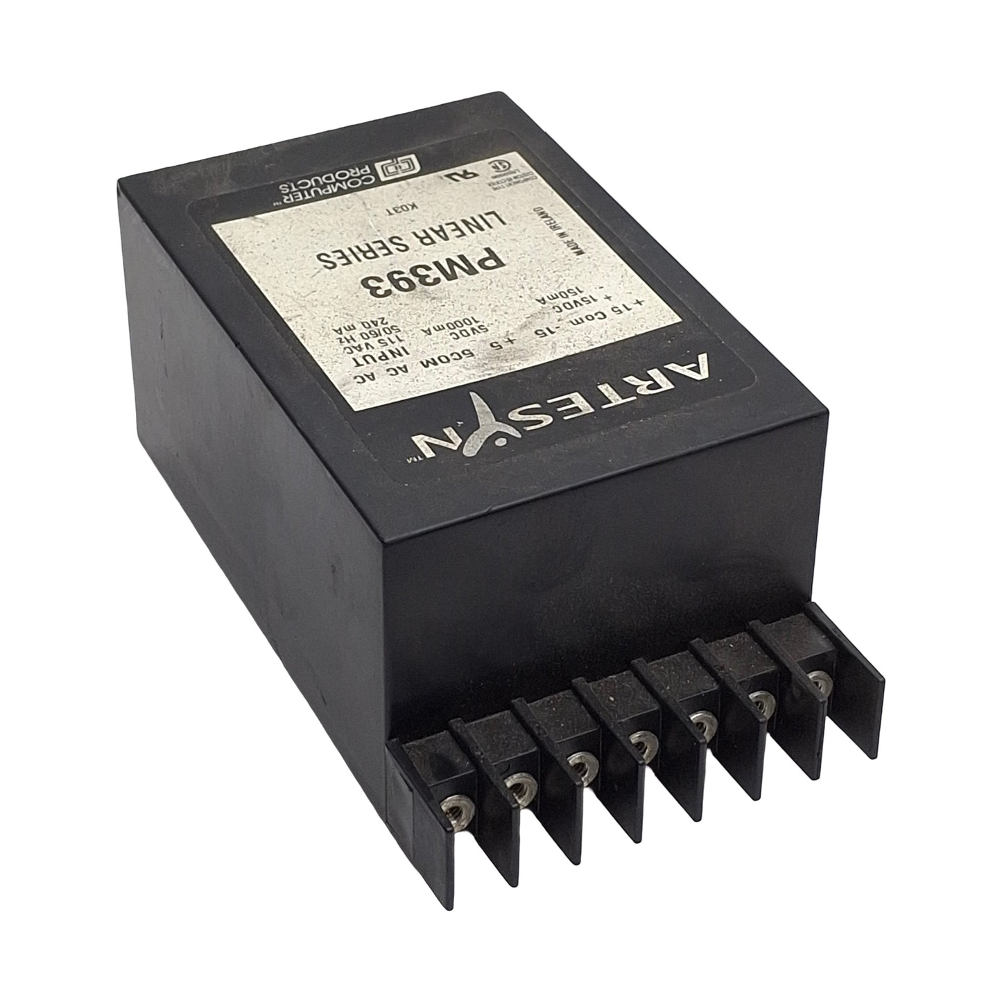 Used Computer Products PM393 Artesyn Power Supply, 115VAC In, +15VDC / -15VDC / +5VDC