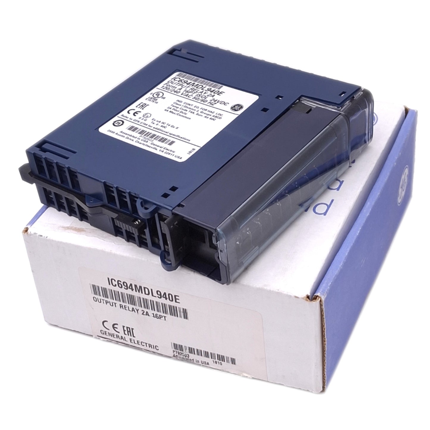 New – Open box GE Fanuc IC694MDL940E Relay Output Module for RX3i PLC, 16-Point 2A, 24VDC