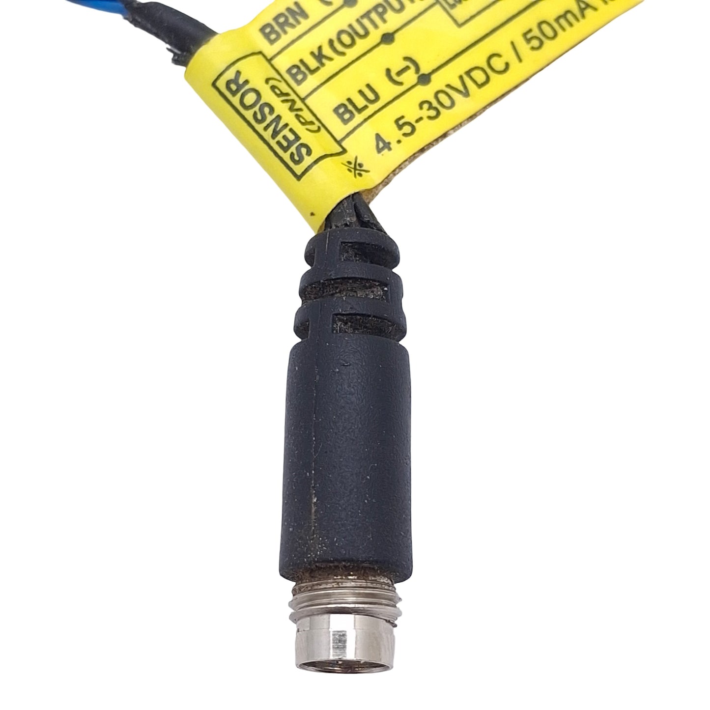 Used Robohand OHSP-006 Magneto Resistive Sensor, PNP, 30VDC, 3-P M8, *Cracked Casing*