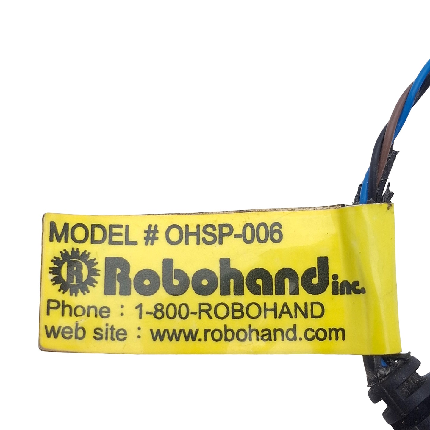Used Robohand OHSP-006 Magneto Resistive Sensor, PNP, 30VDC, 3-P M8, *Cracked Casing*