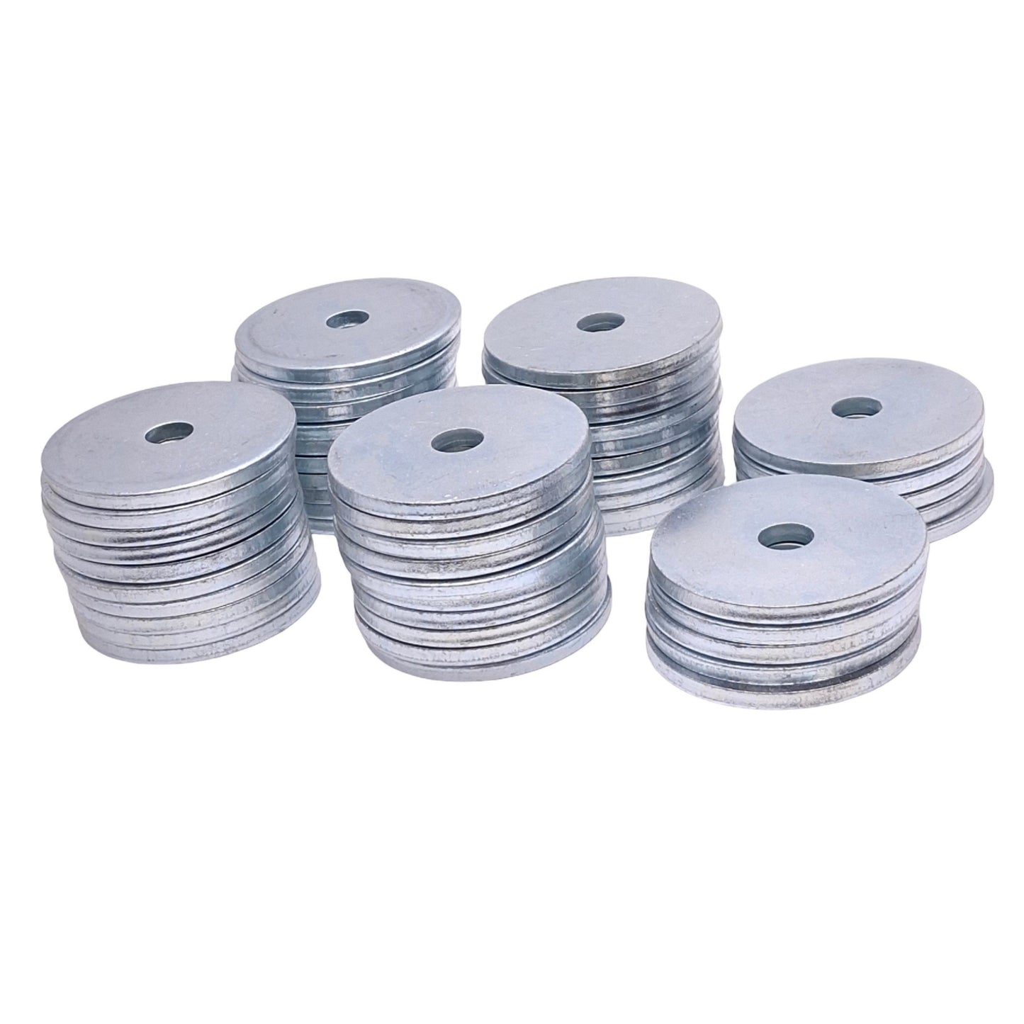 New Lot of 50 Fabory 22UF55 Flat Washers, 3in OD, 0.563in ID, for 1/2in Screw Size