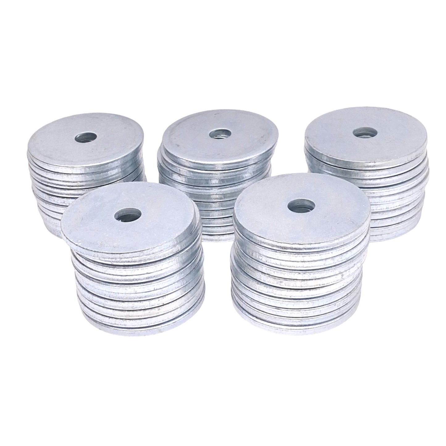 New Lot of 50 Fabory 22UF55 Flat Washers, 3in OD, 0.563in ID, for 1/2in Screw Size