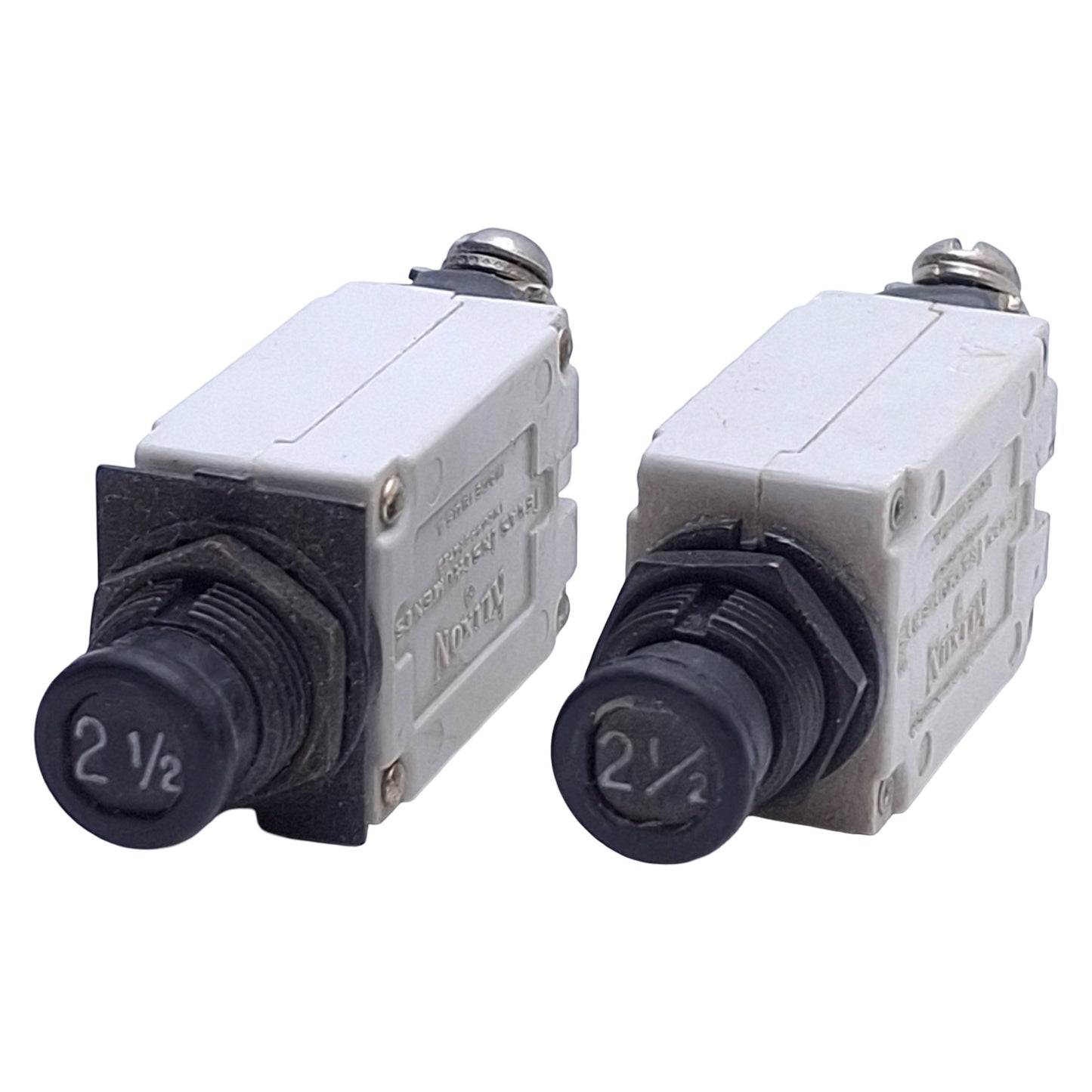 Used Lot of 2 Klixon 7277-2-2 1/2 Circuit Breaker Single-Phase, 2.5A, 30VDC/120VAC