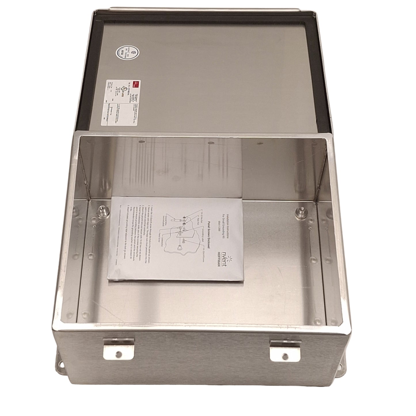 New – Open box Nvent Hoffman A12106CHAL Continuous Hinge Enclosure, Aluminum, 12 x 10 x 6in