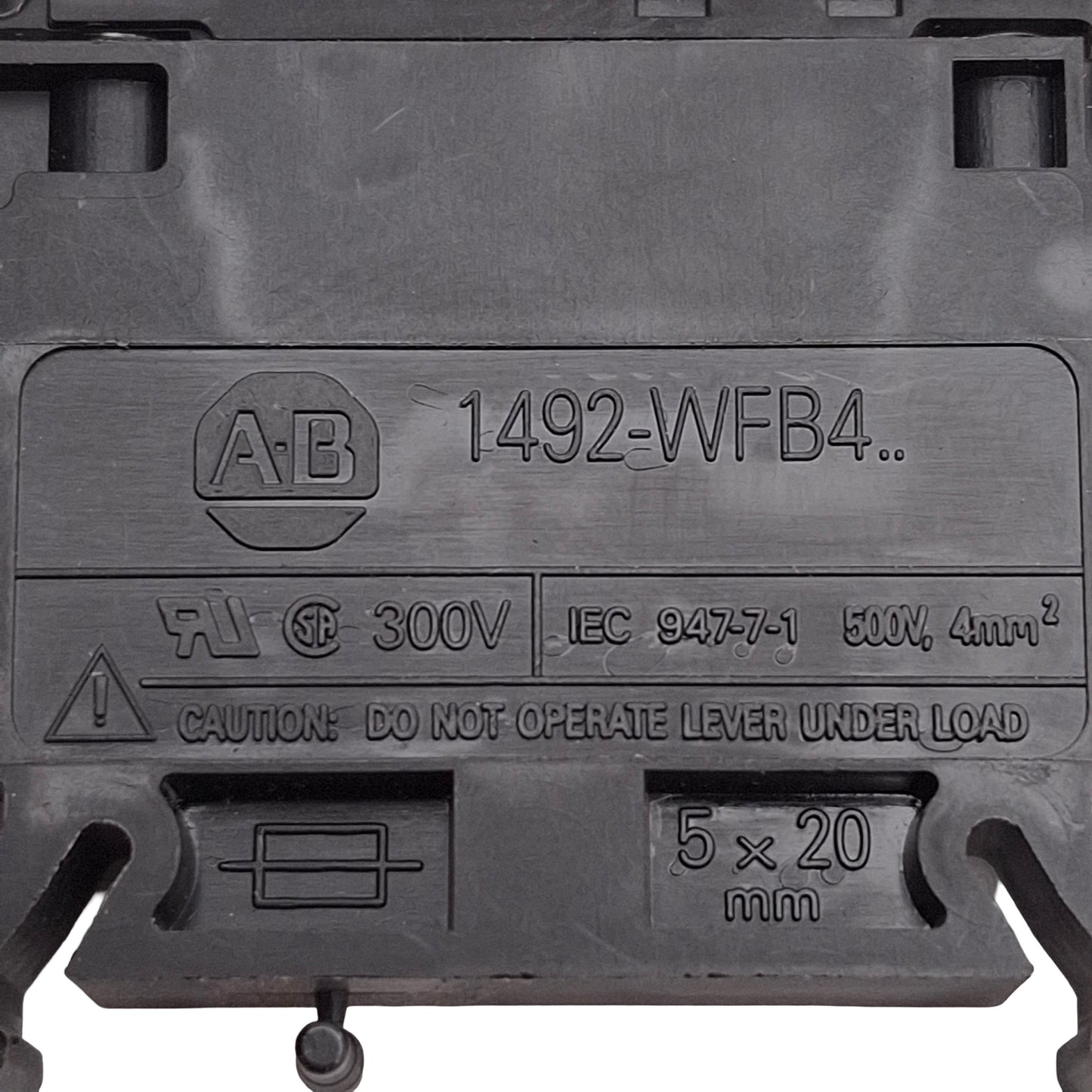 Used Lot of 20 Allen Bradley 1492-WFB4 Fuse Terminal Block, Non-Indicating, 5x20mm