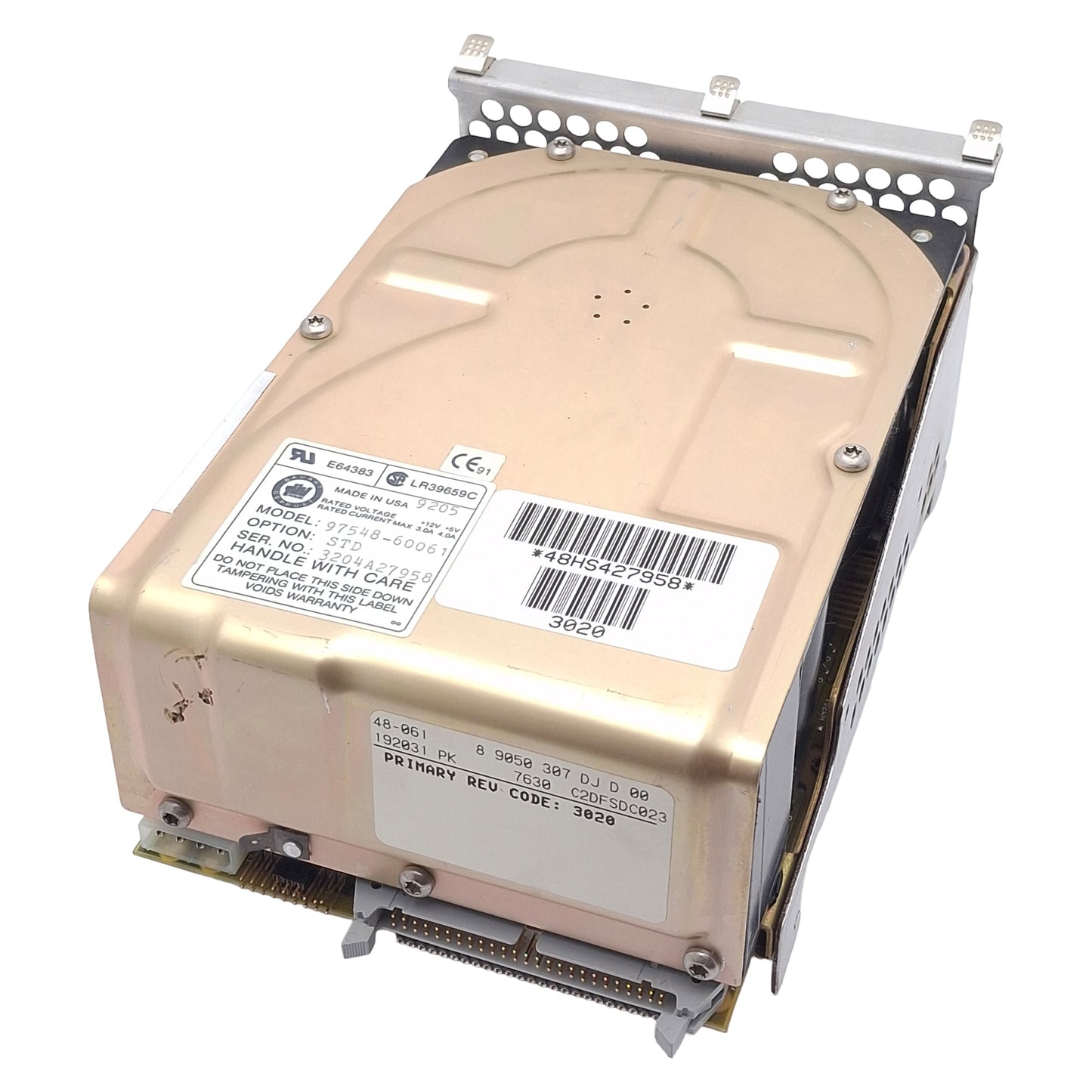 Used HP 97548-60061 Hard Disk Drive, 663MB, 50-Pin SCSI, +12V/+5V 3/4A, 5.25in Height