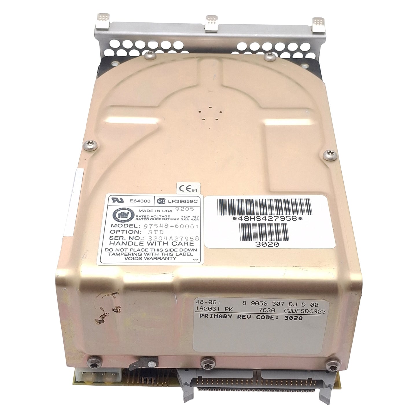 Used HP 97548-60061 Hard Disk Drive, 663MB, 50-Pin SCSI, +12V/+5V 3/4A, 5.25in Height
