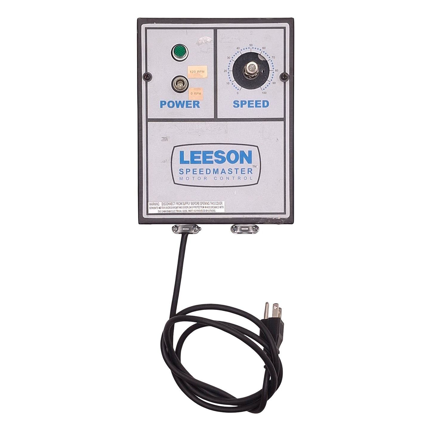 Used Leeson 174307.00 Speedmaster Motor Control 0-90/180VDC Out, 115/230VAC *No Knob*