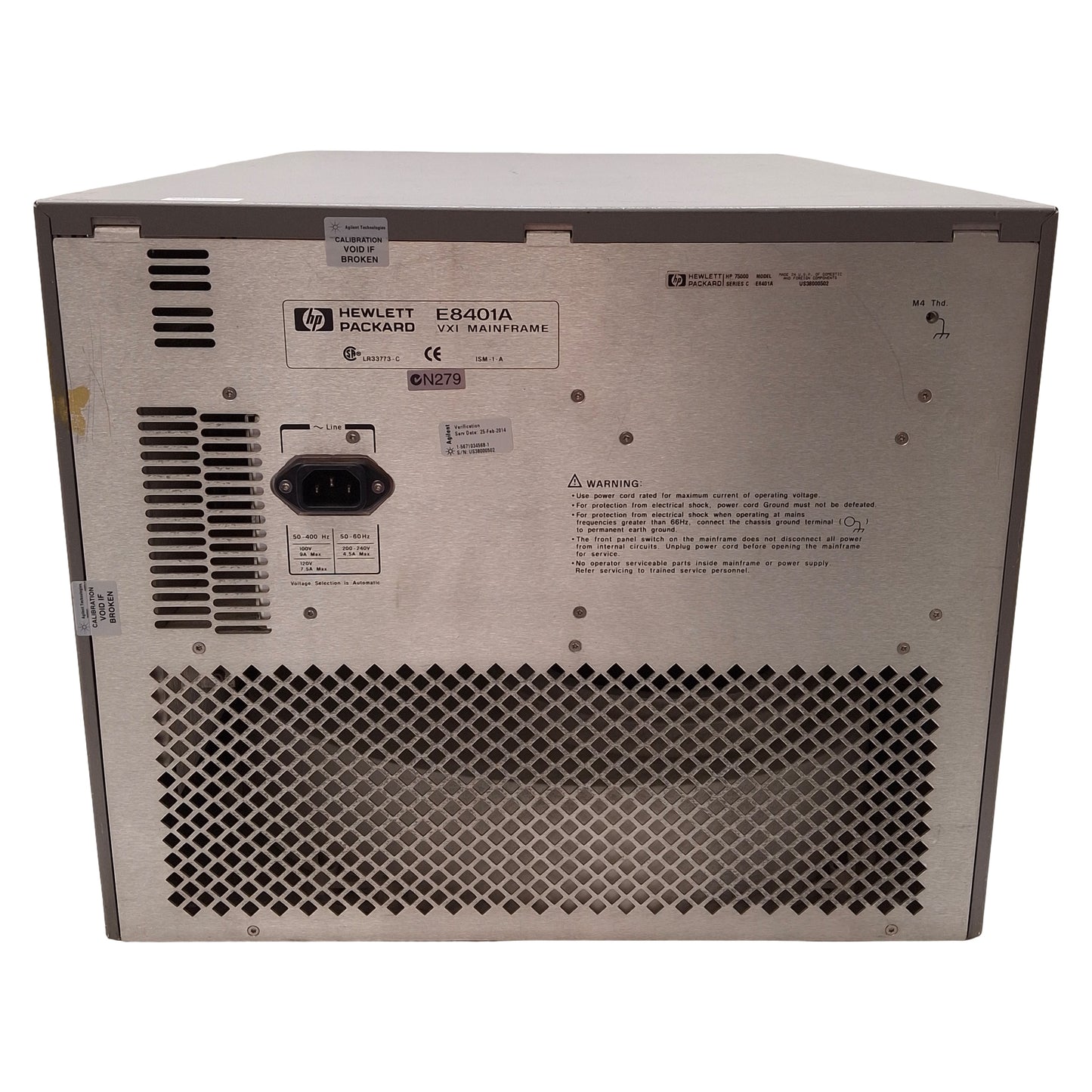 Used HP Agilent E8401A VXI Mainframe Chassis Only, 500W, 13-Slot, C-Size, 90-264VAC
