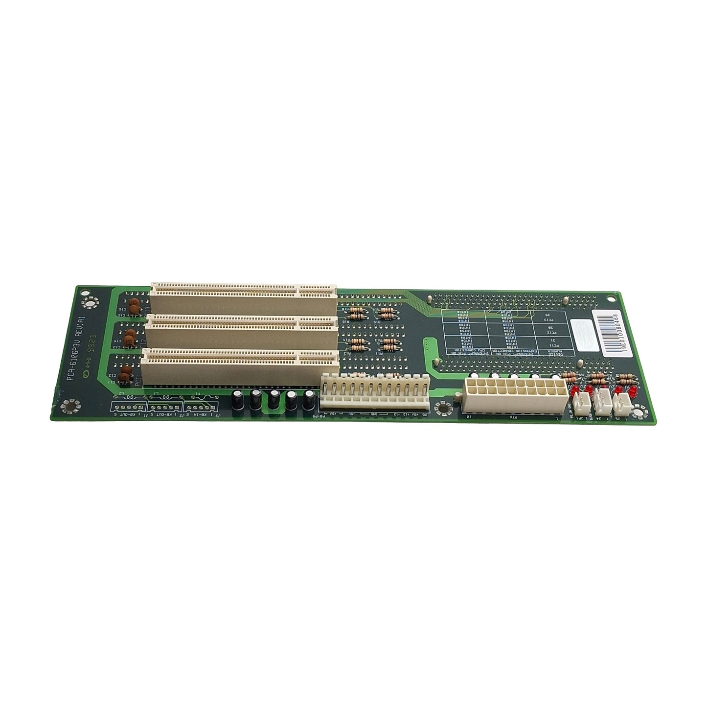 Used Advantech PCA610P3V RevA1 Passive Backplane, 3x 32-bit PCI & ISA, 2x PICMG, 2U