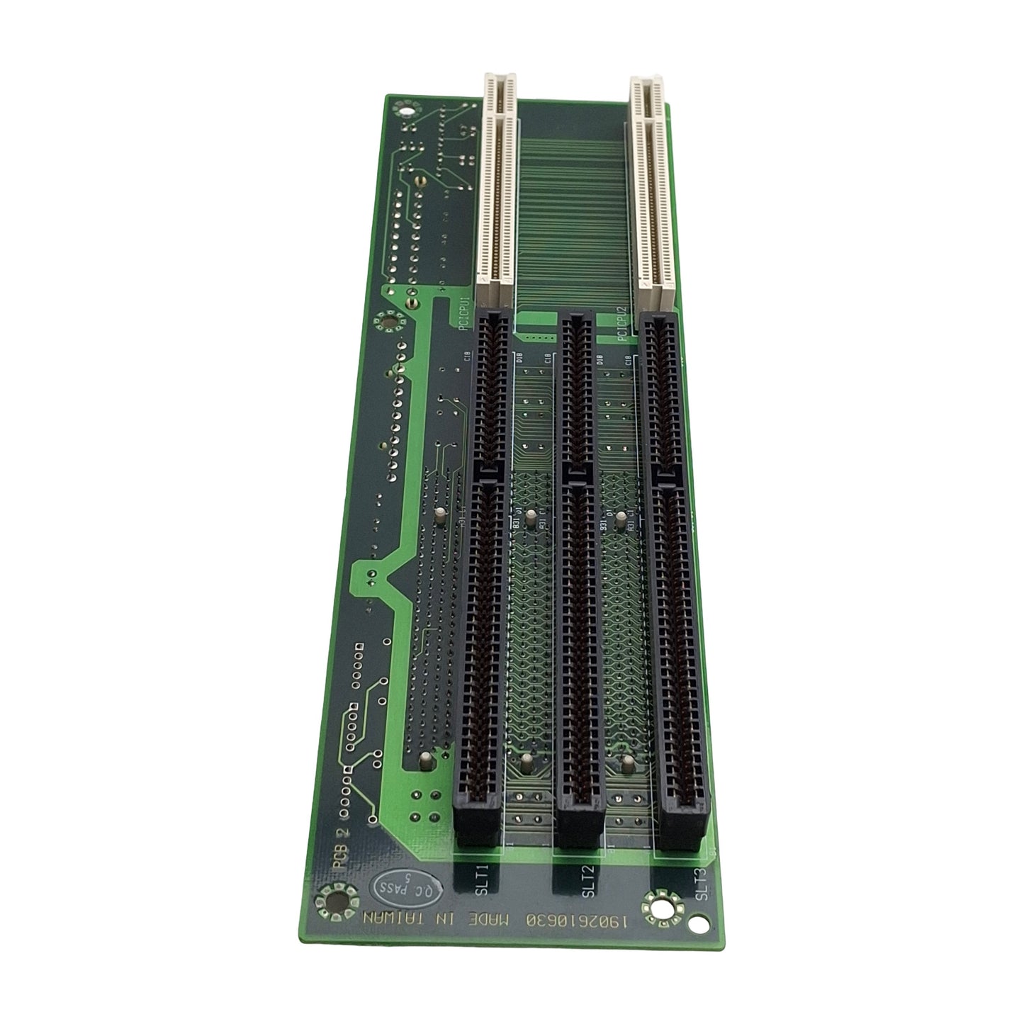 Used Advantech PCA610P3V RevA1 Passive Backplane, 3x 32-bit PCI & ISA, 2x PICMG, 2U