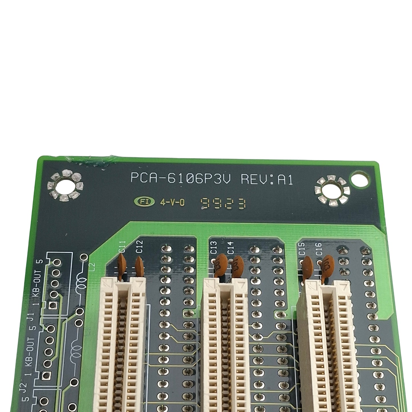 Used Advantech PCA610P3V RevA1 Passive Backplane, 3x 32-bit PCI & ISA, 2x PICMG, 2U