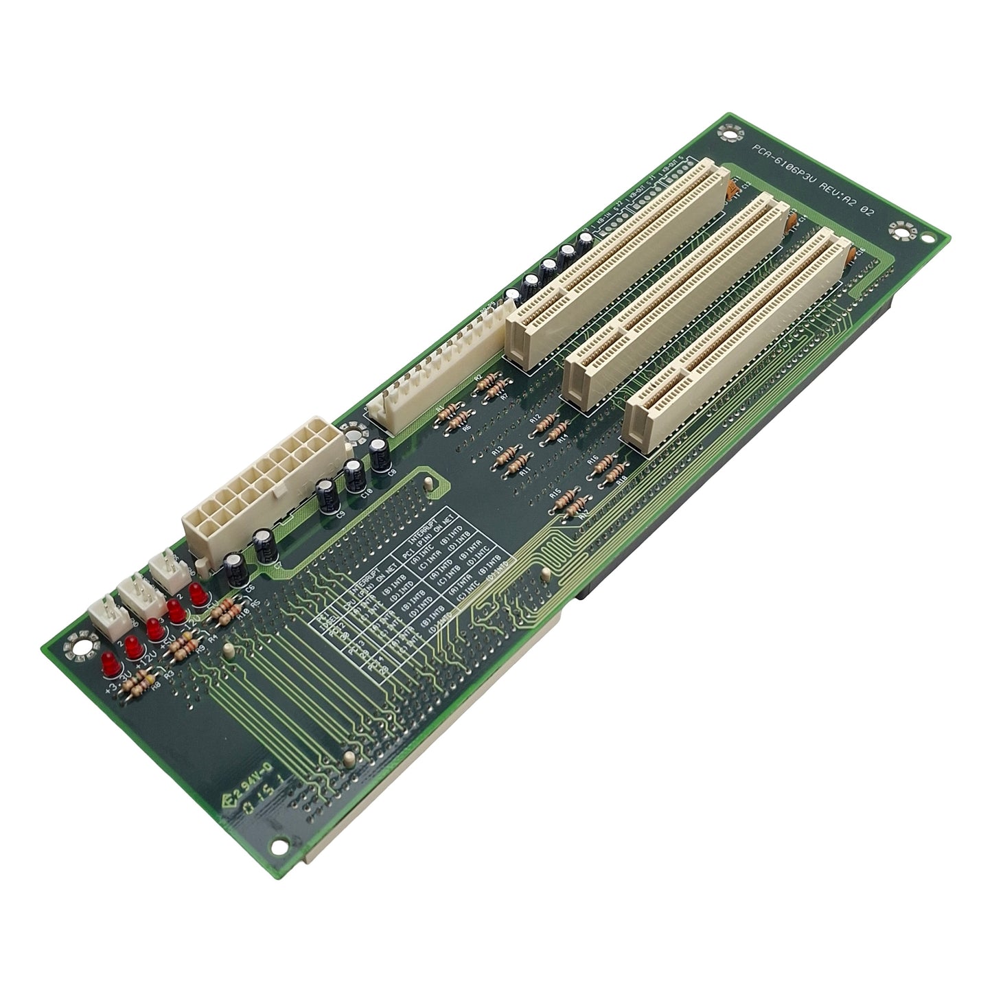 Used Advantech PCA610P3V RevA202 Passive Backplane 3x 32-bit PCI & ISA, 2x PICMG, 2U