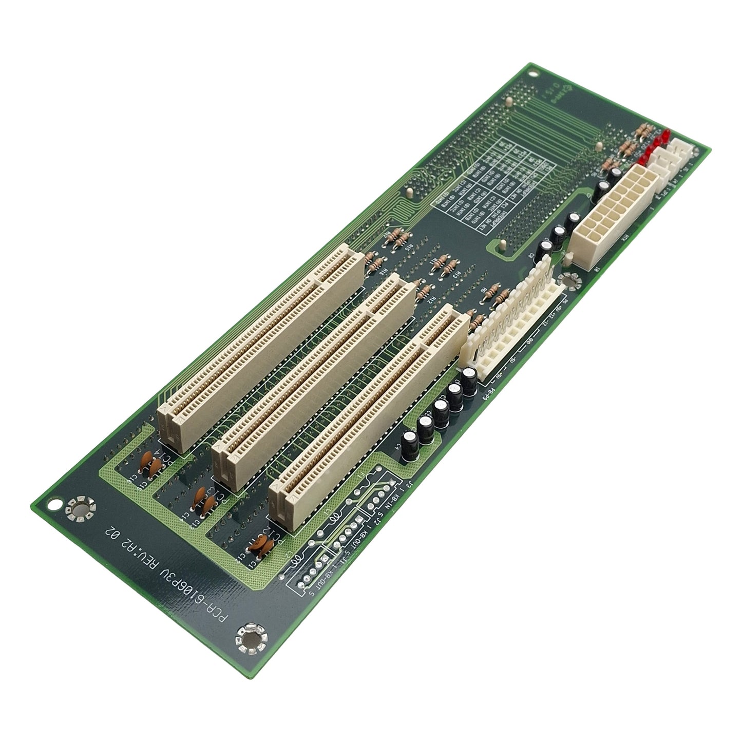 Used Advantech PCA610P3V RevA202 Passive Backplane 3x 32-bit PCI & ISA, 2x PICMG, 2U