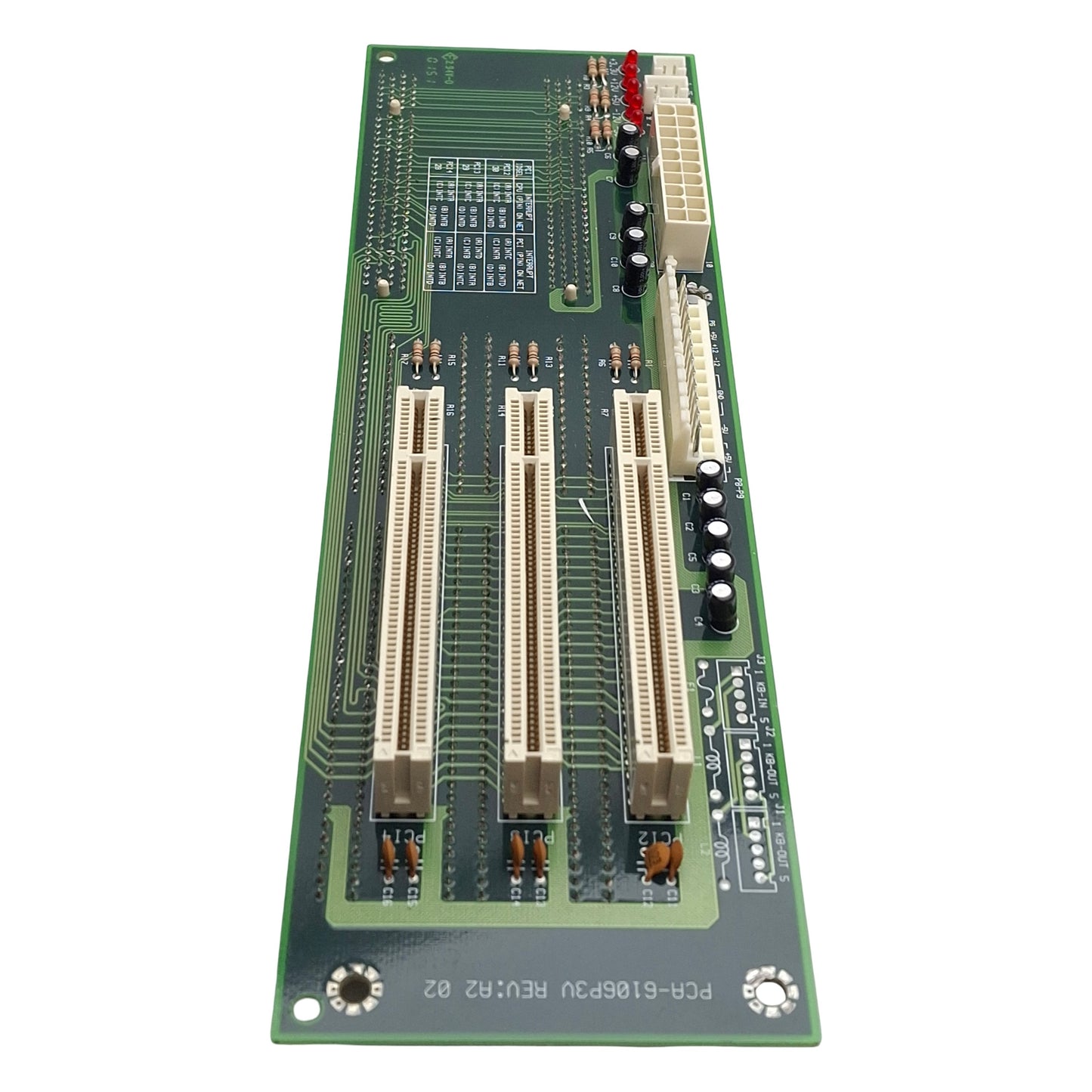 Used Advantech PCA610P3V RevA202 Passive Backplane 3x 32-bit PCI & ISA, 2x PICMG, 2U
