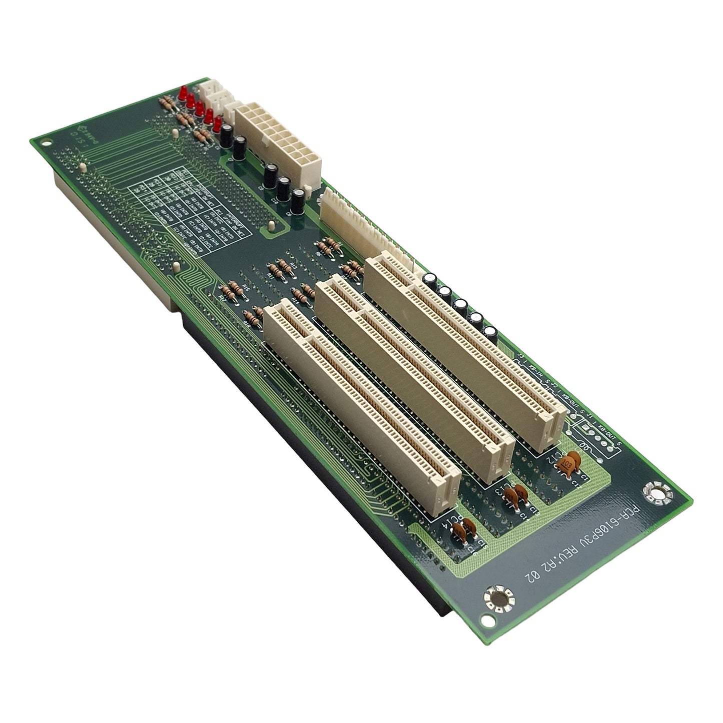 Used Advantech PCA610P3V RevA202 Passive Backplane 3x 32-bit PCI & ISA, 2x PICMG, 2U