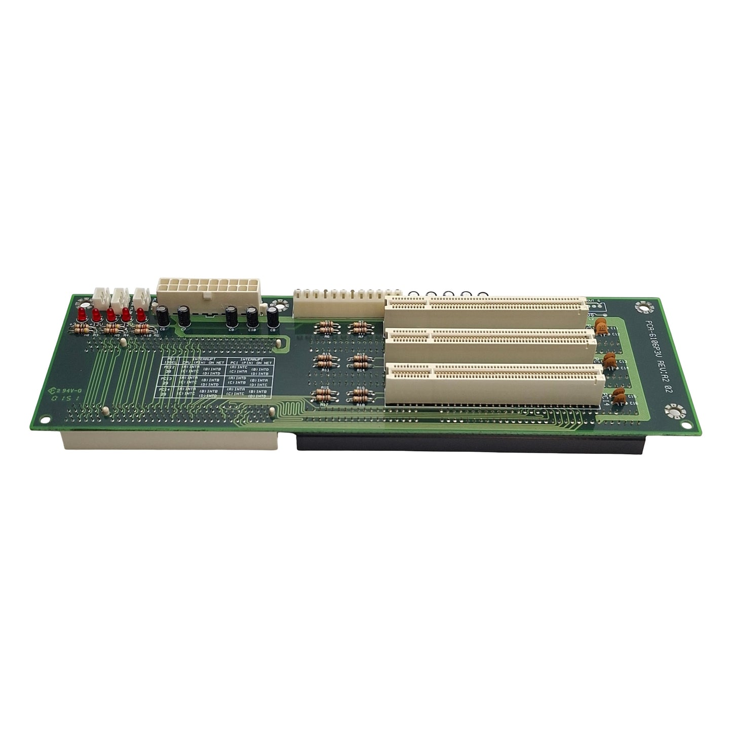 Used Advantech PCA610P3V RevA202 Passive Backplane 3x 32-bit PCI & ISA, 2x PICMG, 2U
