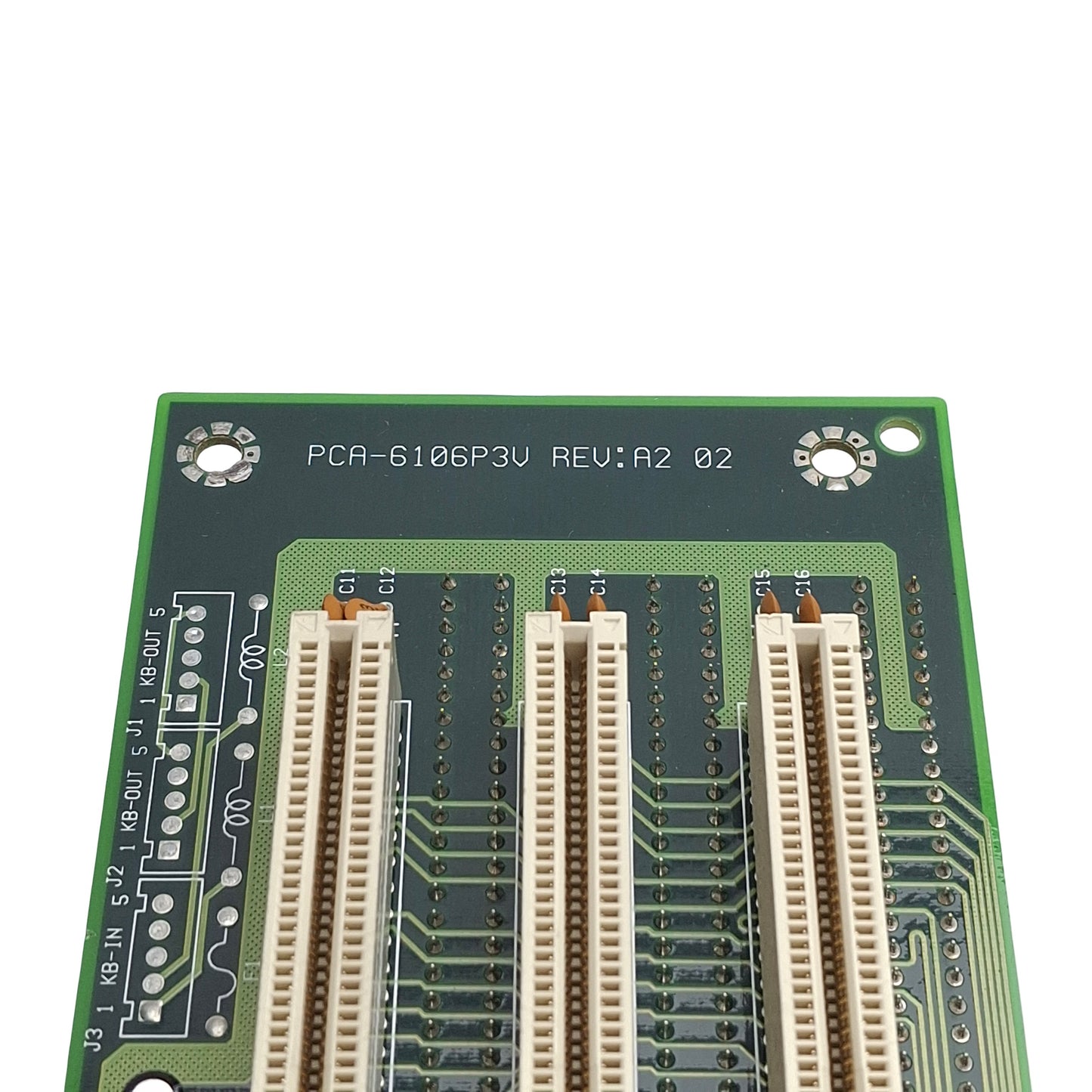 Used Advantech PCA610P3V RevA202 Passive Backplane 3x 32-bit PCI & ISA, 2x PICMG, 2U