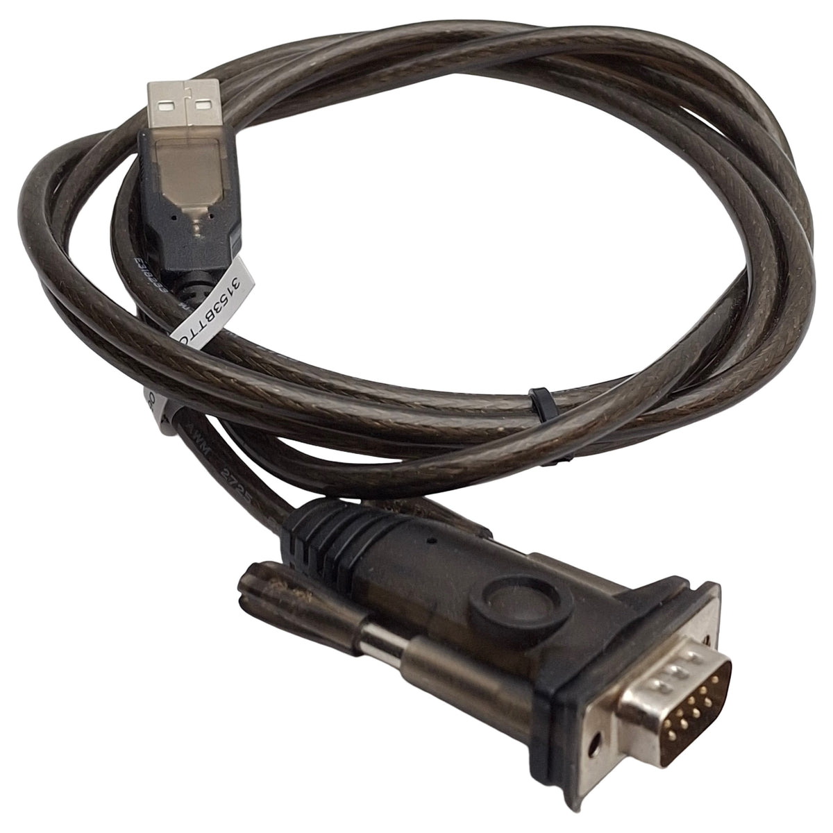 Used Lot of 2 Tripp Lite / Eaton U209-000-R Serial Adapter Cable, 5ft, USB-A to DB-9M
