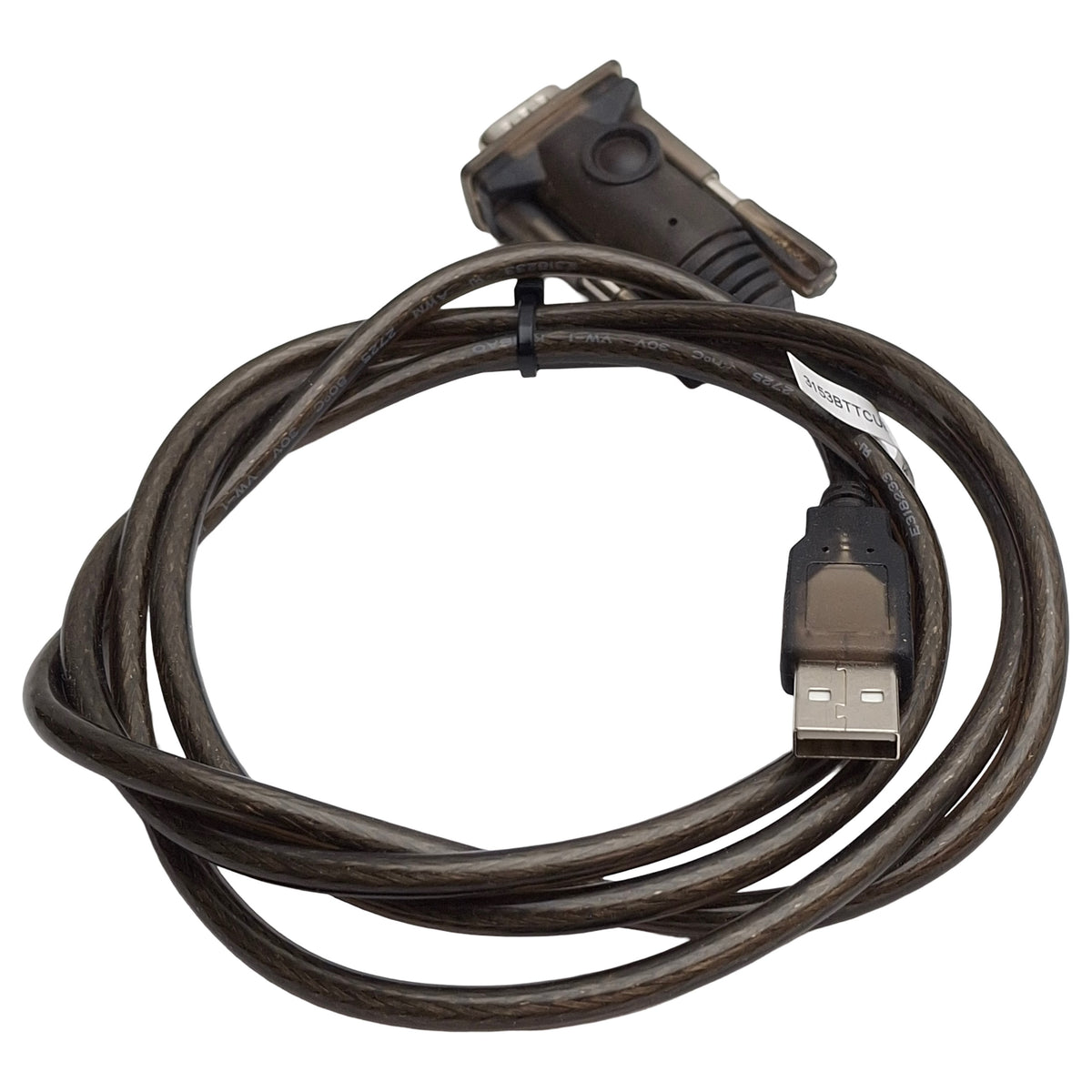 Used Lot of 2 Tripp Lite / Eaton U209-000-R Serial Adapter Cable, 5ft, USB-A to DB-9M
