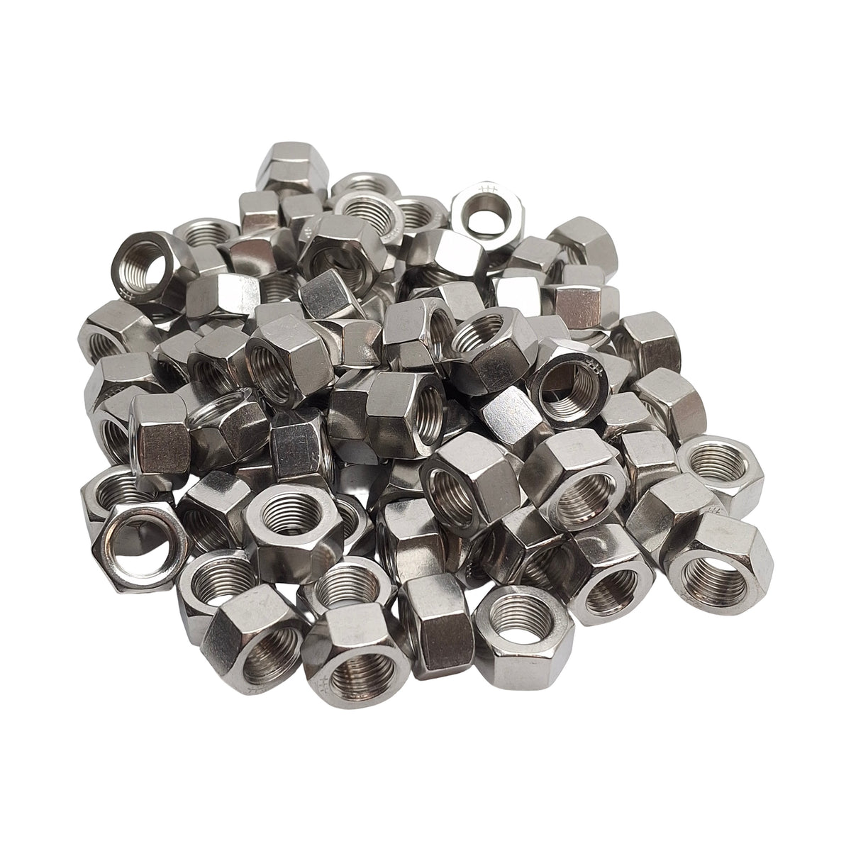 New – Open box Lot of 99 American Fasteners HHN-050-SS304 Stainless Steel Hex Nut, 1/2-20UNF